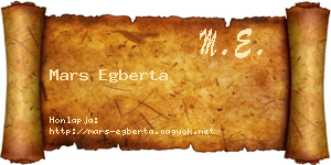Mars Egberta névjegykártya